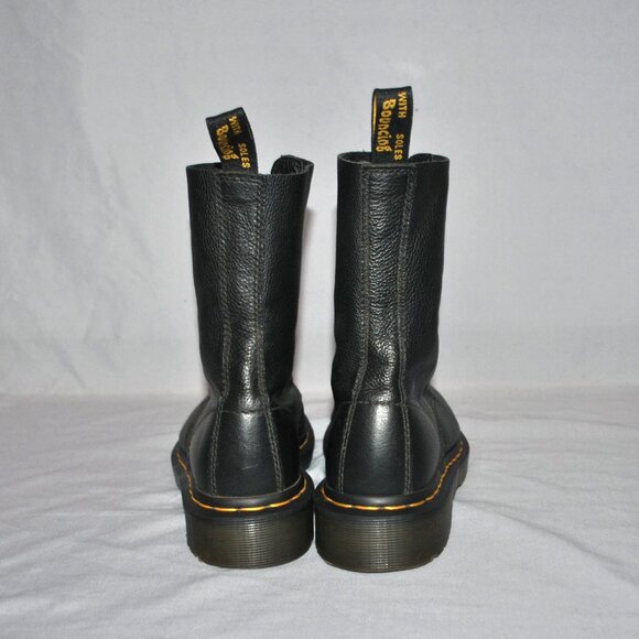 Dr. Martens Boots Size Women's 5 Black Virginia Leather 1490 Mid Calf Boots - Picture 7 of 11